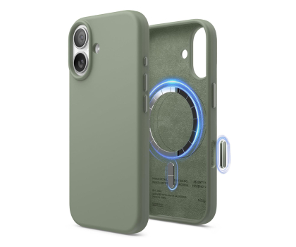 Etui do telefonów Elago Magsafe Silicon Case do iPhone 17 Khaki Green ES17MSSC61-KGR